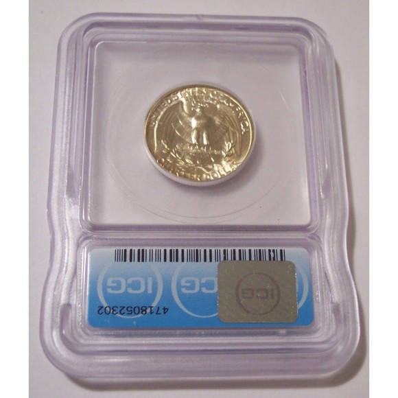 1943 S Washington Quarter Unc MS66+ ICG Toning - Picture 2 of 4